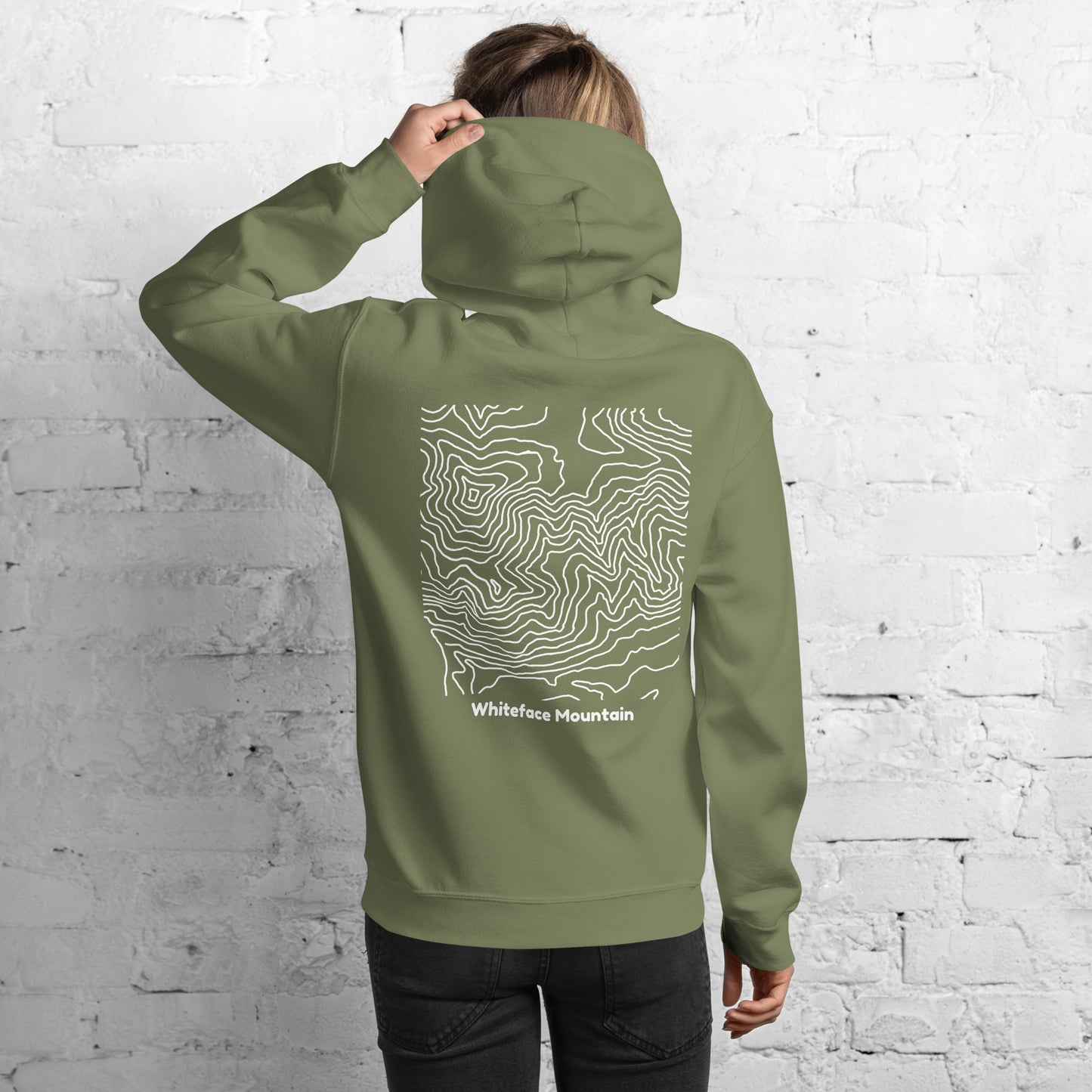 Whiteface Mountain topography hoodie